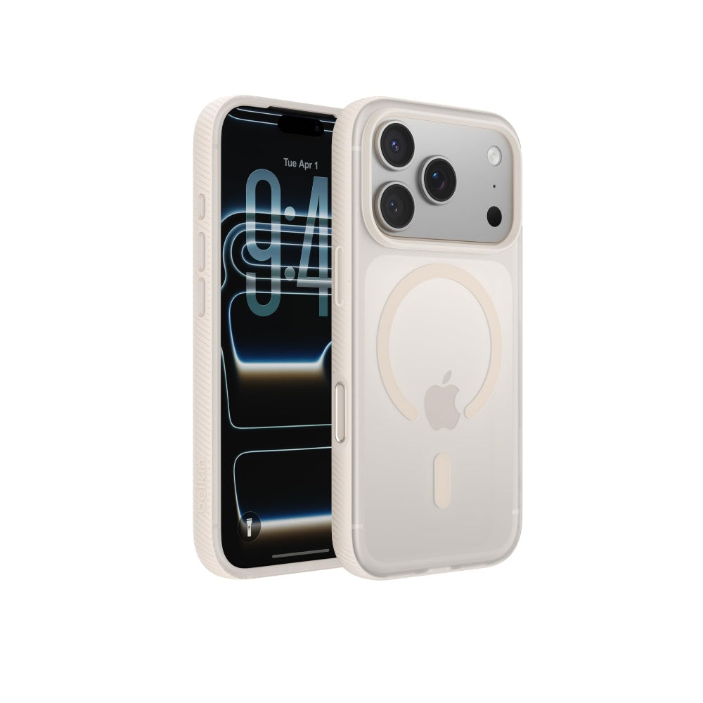 جراب BELKIN Grip لهاتف iPhone 17 Pro Sheerforce بلون رملي