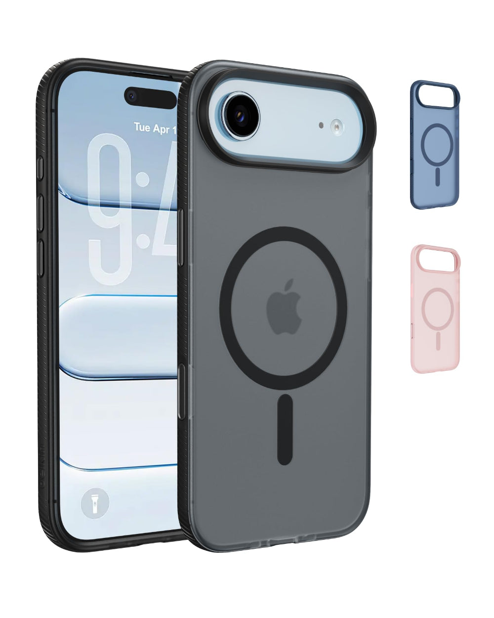 Belkin Grip Case for iPhone 17 Air 6.9", 6 Ft. Drop Protection, MagSafe Compatible, Anti-Scratch, Slim 1.1cm, Raised Edges, Enhanced Grip, Polished Buttons, Made with Recycled Material - Black