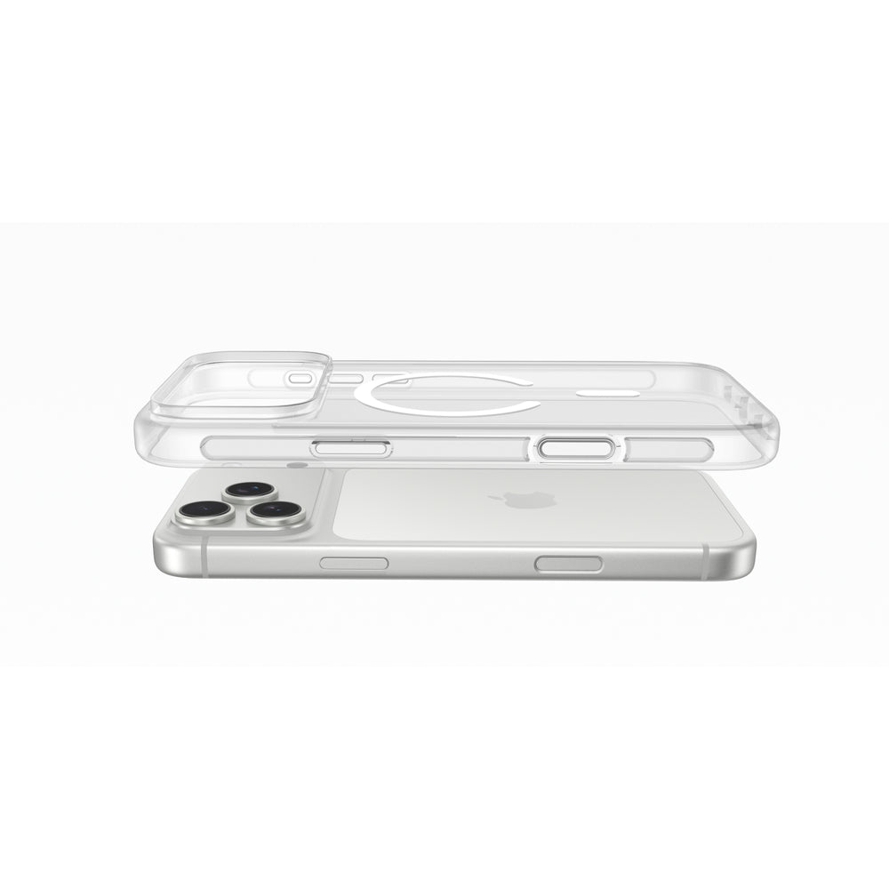 Belkin iPhone 18 Pro Max SheerForce Case| 13-Ft Drop Protection with MagSafe, Shock Absorbing Nano-Titan & Anti-Yellowing Technology, Touch Sensitive & Tactile Buttons - Clear