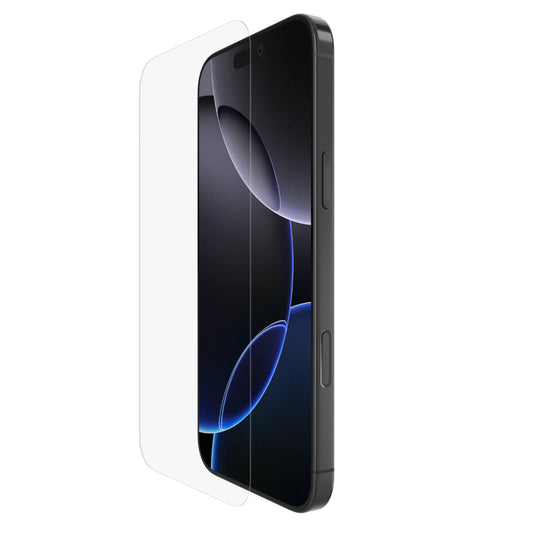 Belkin Tempered Glass Screen Protector for iPhone 16 Pro Max 6.9" 2024| Drop & Scratch Protection, Anti-Microbial, Slim 0.29mm Design, Full Screen Coverage, Includes Easy Align Tray - Clear