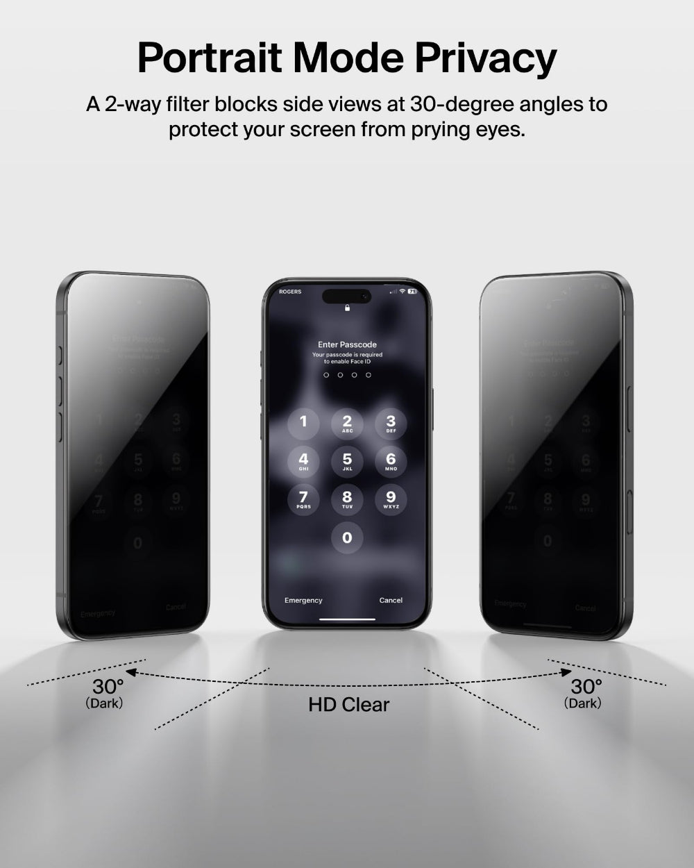 Belkin iPhone 17 Air Screen Protector 6.9", InvisiGlass Tempered Glass, Edge to Edge Drop Protection, Scratch Resistant, Case Friendly, w/ Easy Install Tray - Privacy