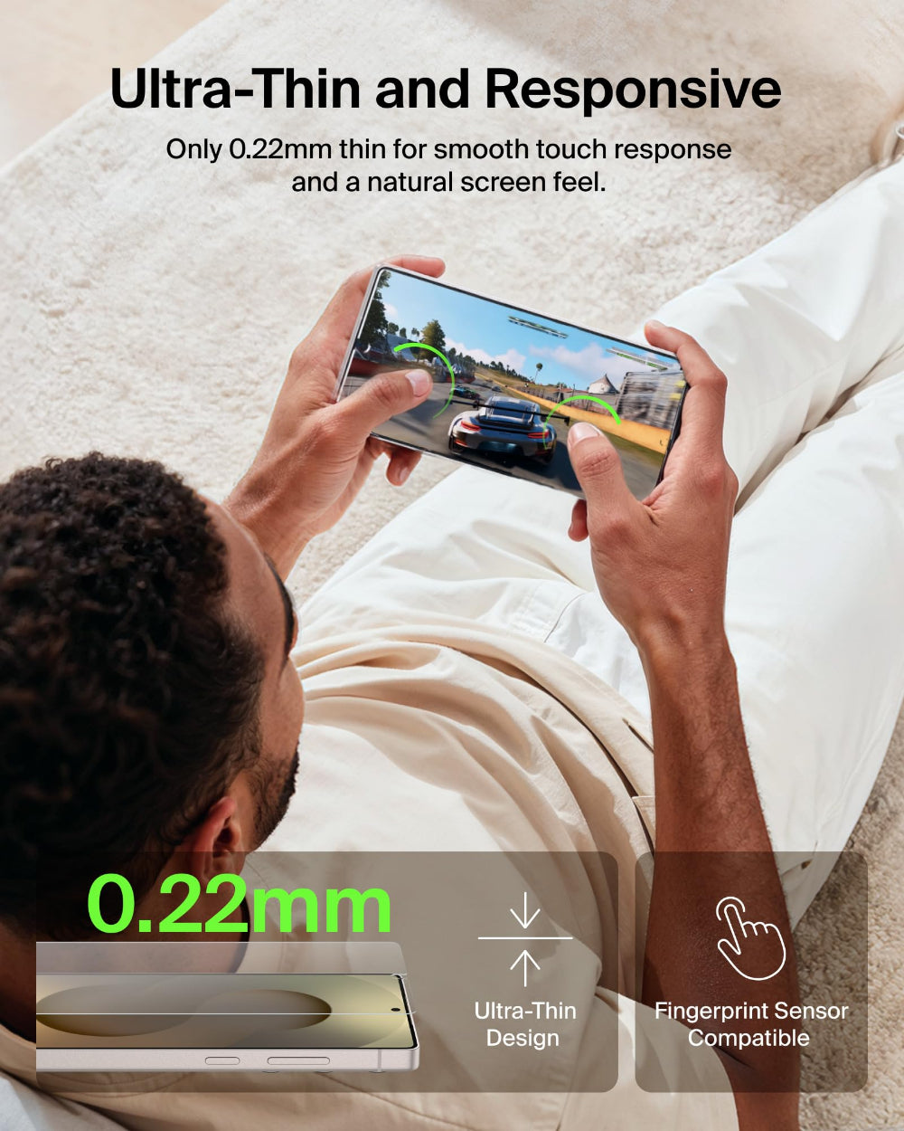 Belkin ScreenForce Titan SmartShield Screen Protector for Samsung Galaxy S26 Ultra, Anti-Reflective, 9H Scratch Resistant, Fingerprint Compatible, Clear
