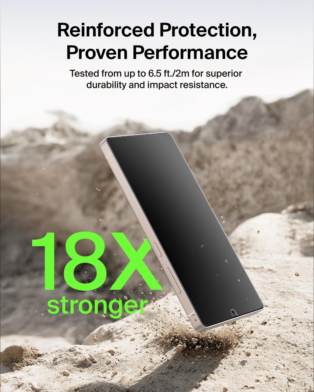 Belkin ScreenForce Titan SmartShield Screen Protector for Samsung Galaxy S26 Ultra, Anti-Reflective, 9H Scratch Resistant, Fingerprint Compatible, Clear