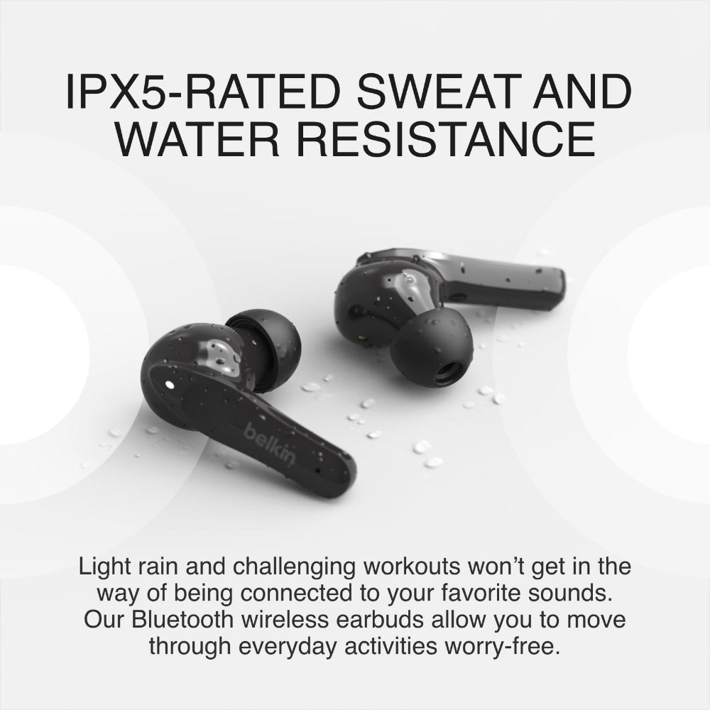 BELKIN SoundForm Move Plus True Wireless Earbuds - Black