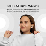 Belkin SOUNDFORM NANO True Wireless Earbuds for KIDS - Bluetooth In-Ear KID FRIENDLY w/ Volume Limiter & Touch Control, 24HRS Battery, for Apple iPhone/iPad, Samsung/Huawei, Tablets & Laptops - White