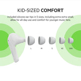 Belkin SOUNDFORM NANO True Wireless Earbuds for KIDS - Bluetooth In-Ear KID FRIENDLY w/ Volume Limiter & Touch Control, 24HRS Battery, for Apple iPhone/iPad, Samsung/Huawei, Tablets & Laptops - White