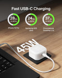 Belkin BoostCharge USB-C Wall Charger 45W| Ultra Compact Wall & Travel Charger, PD 45W Fast Charging for iPhone, Samsung, iPad, Tablets, MacBook and USB-C Devices, White
