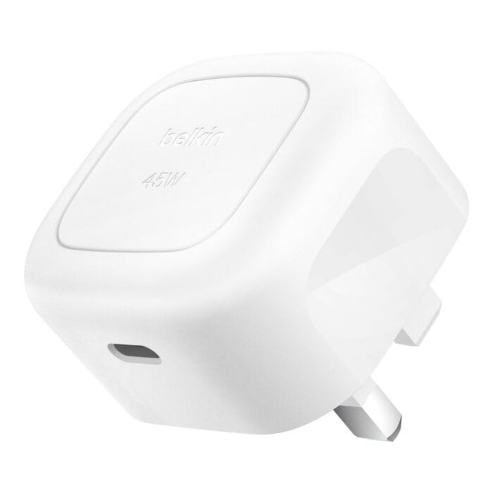 Belkin BoostCharge USB-C Wall Charger 45W| Ultra Compact Wall & Travel Charger, PD 45W Fast Charging for iPhone, Samsung, iPad, Tablets, MacBook and USB-C Devices, White