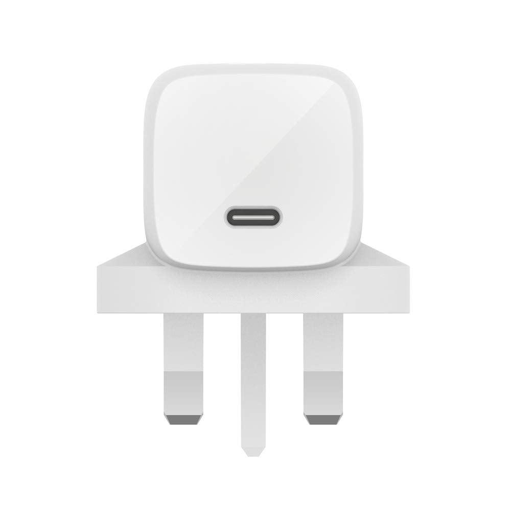 Belkin BOOST CHARGE PRO USB-C GaN Wall Charger 60 Watts - Charger for Apple iPhone 12/11 Pro Max/12/11 Pro/12/12 Mini/XR/XS Max/8/8 Plus, iPad/iPad Pro, MacBook Air/Pro & other USB-C Devices - White