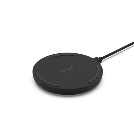 Belkin BOOSTCHARGE 10W Wireless Charging Pad + QC 3.0 Wall Charger + Cable| Qi Wireless Charger for iPhone 16/15/14/13/12/11/X/8 Series, Airpods & Android Qi Compatible Devices- EU Plug, Black