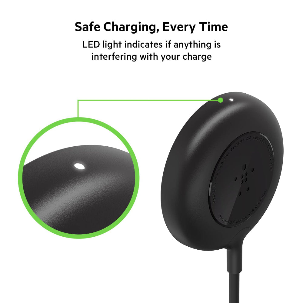 Belkin Magnetic Wireless Charger Pad 7.5W - MagSafe Compatible, Safe and Secure, for Apple iPhone 12 Mini, iPhone 12, iPhone 12 Pro, iPhone 12 Pro Max - Black