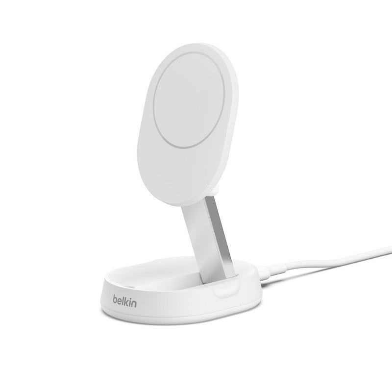 BELKIN Wireless Charger Qi2 Boost Charge Pro 15W Folding Pad Stand White