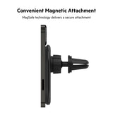 شاحن سيارة لاسلكي مغناطيسي من بيلكين بوست تشارج بقوة 10 واط - لا يحتاج إلى مصدر طاقة للسيارة - أسود