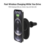 Belkin BOOST?CHARGE Magnetic Wireless Car Charger 10W - MagSafe Compatible for Apple iPhone 13/12 series, Easy & Secure One-Hand Operation, 360 Rotation - NO Car Power Supply - Black