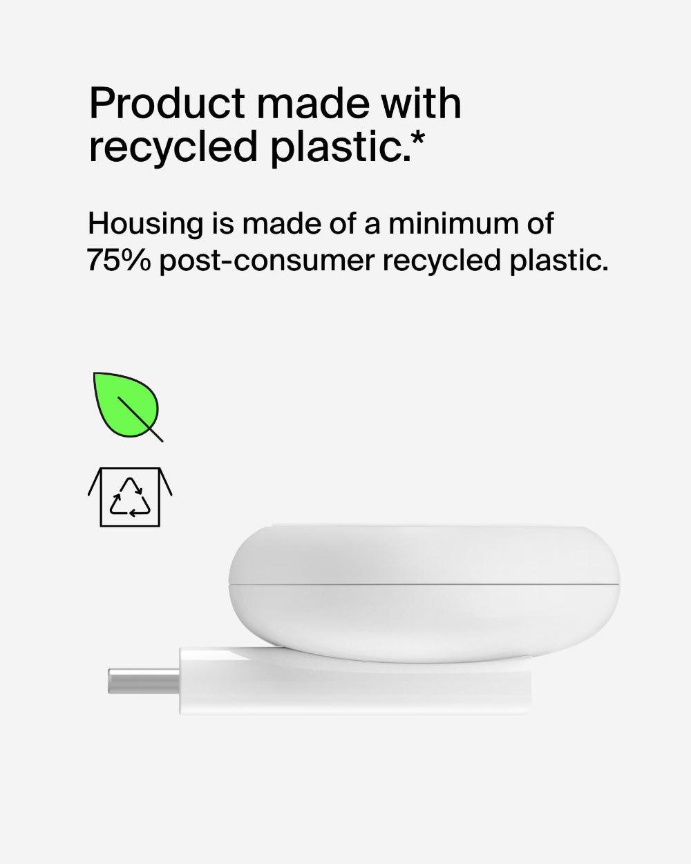شاحن لاسلكي من بيلكين، محول لساعة أبل، منفذ USB-C، شحن سريع، أبيض
