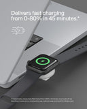 شاحن لاسلكي من بيلكين، محول لساعة أبل، منفذ USB-C، شحن سريع، أبيض