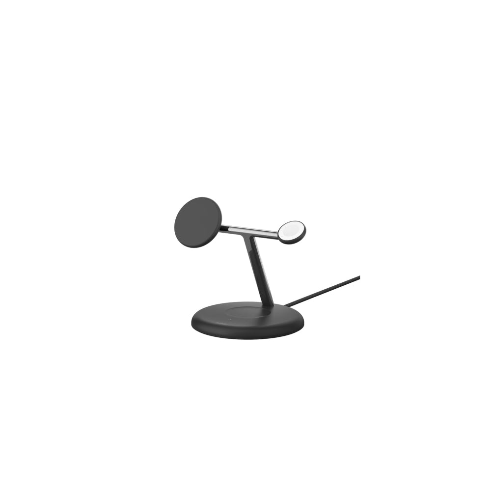 Belkin BoostCharge Pro 3-in-1 Wireless Charging Stand with Qi2 15W, iPhone, Apple Watch and AirPods Charger, with EU Plug, Black