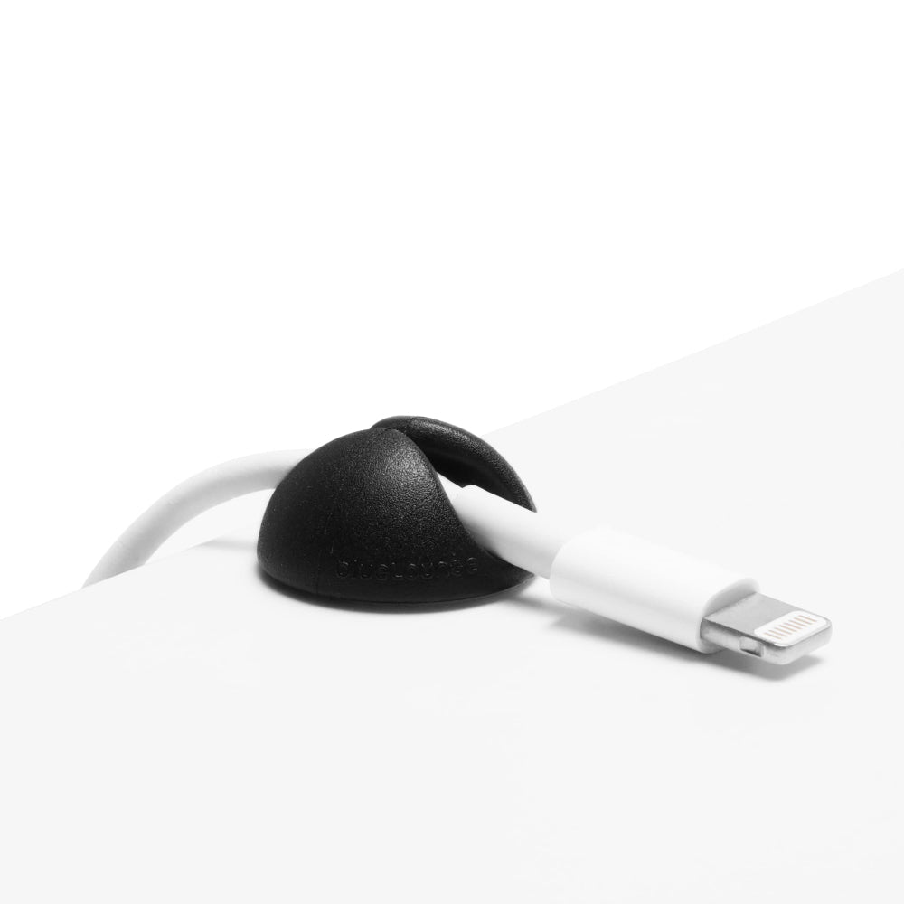 Bluelounge CableDrop Mini| Desktop Cable Organizer, Ideal for cable diameter of up to 5mm, USB-C & Apple Charging Cables, Easy Set-up w/ Stong Double Sided Tape, for Office, Car, Home - White, 9pack