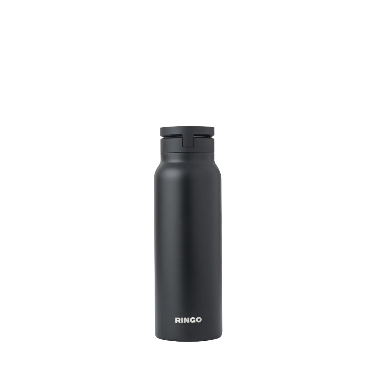 RINGO Water Bottle + Free Magnetic Booster Ring| Stainless Steel Hydration Bottle w/ Integrated MagSafe Phone Mount, 12Hrs Hot/24Hrs Cold, BPA-Free, Works w/ All Devices Android & iOS - Black 24Oz
