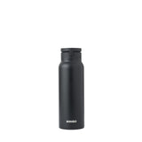RINGO Water Bottle + Free Magnetic Booster Ring| Stainless Steel Hydration Bottle w/ Integrated MagSafe Phone Mount, 12Hrs Hot/24Hrs Cold, BPA-Free, Works w/ All Devices Android & iOS - Black 24Oz