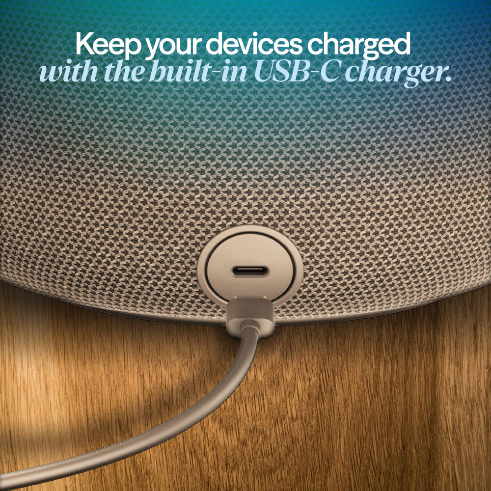 Blueair Mini Restful Air Purifier w/ Wake-Up Light, HEPASilent Tech, Smart Sleep Personalization, Sunrise Alarm, App Control & USB-C Charging, for Small to Medium size Bedrooms (140–336 sqft), Beige