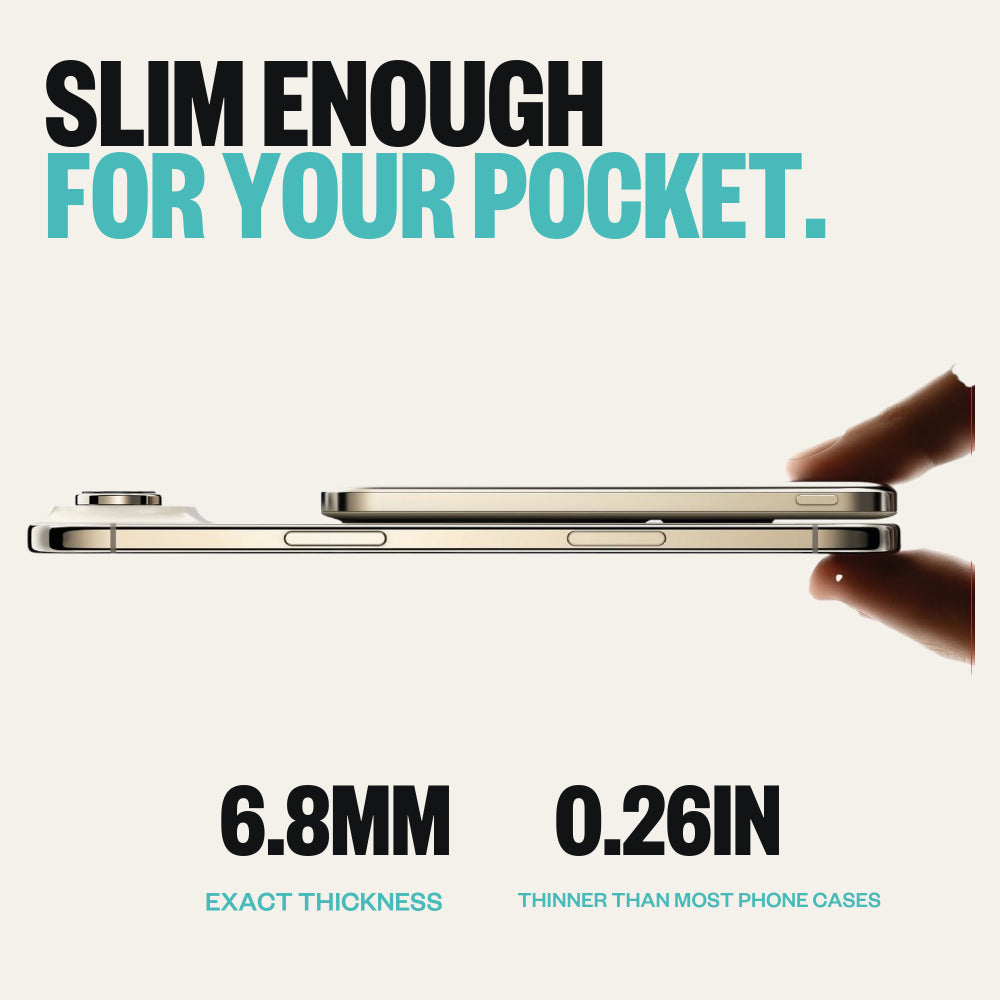 BMX SolidSafe™ Air 5K Magnetic Power Bank| Slim 6.8mm Semi-Solid Qi2, TSA Flight Approved, 15W/20W Wireless/Wired, USB-C Fast Charging, for iPhone 18/17/16/15 MagSafe Phones & Cases - Dark Chery