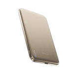 BMX SolidSafe™ Air 5K Magnetic Power Bank| Slim 6.8mm Semi-Solid Qi2, TSA Flight Approved, 15W/20W Wireless/Wired, USB-C Fast Charging, for iPhone 18/17/16/15 MagSafe Phones & Cases - Gold