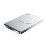 BMX SolidSafe™ Air 10K Magnetic Power Bank| Slim 13mm Semi-Solid Qi2.2 TSA Flight Approved, 15W/30W Wireless/Wired, USB-C Fast Charging for iPhone 18/17/16/15 MagSafe Phones & Cases - Silver