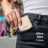 BMX SolidSafe™ 5K Magnetic Power Bank| Solid State Technology, Safe and Efficient, TSA Flight Approved, 15W/20W Wireless/Wired, USB-C Fast Charging, Info Display, Compact & Lightweight - Silver