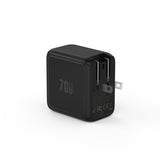 BMX GaNsta 70W Laptop World Charger | GaN Fast Charger, LCD Display, Multi-Port USB-C with Travel Adapters, for MacBook Pro/Air, Laptops, 2-in-1, Tablets, Smartphones, Headphones, Black