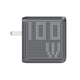 BMX GaNsta 100W Laptop World Charger | GaN Fast Charger, Pixel Display, Multi-Port USB-C Charging with Travel Adapters, for MacBook Pro/Air, Laptops, 2-in-1, Tablets, Smartphones, Headphones, Gray