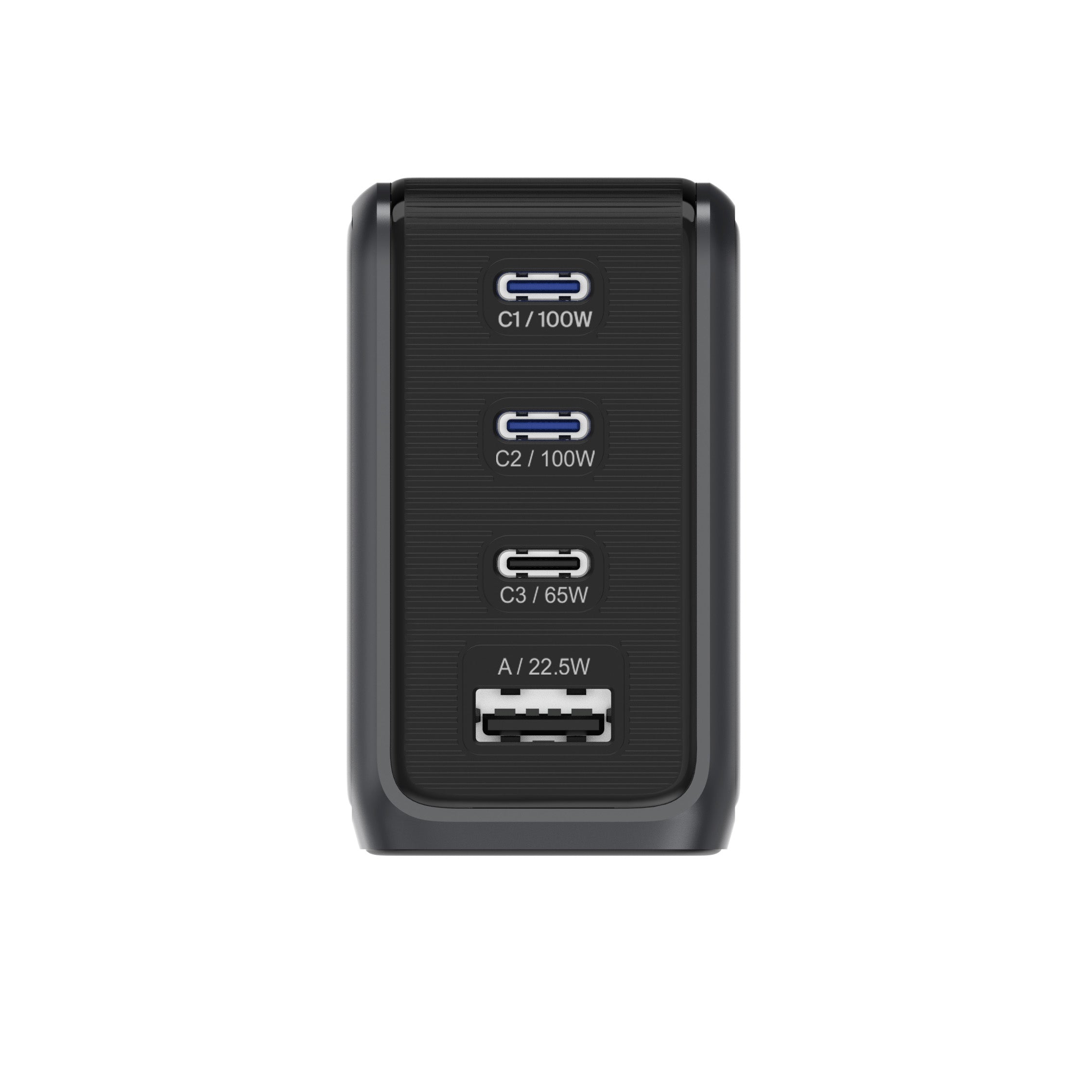 BMX GaNsta 100W Laptop World Charger | GaN Fast Charger, Pixel Display, Multi-Port USB-C Charging with Travel Adapters, for MacBook Pro/Air, Laptops, 2-in-1, Tablets, Smartphones, Headphones, Gray