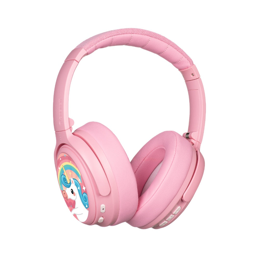 BUDDYPHONES ComosFun Active Noise Cancellation Wireless Bluetooth Headphone for Kid - Pink