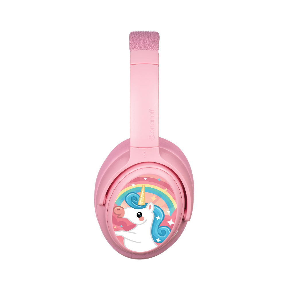 BUDDYPHONES ComosFun Active Noise Cancellation Wireless Bluetooth Headphone for Kid - Pink