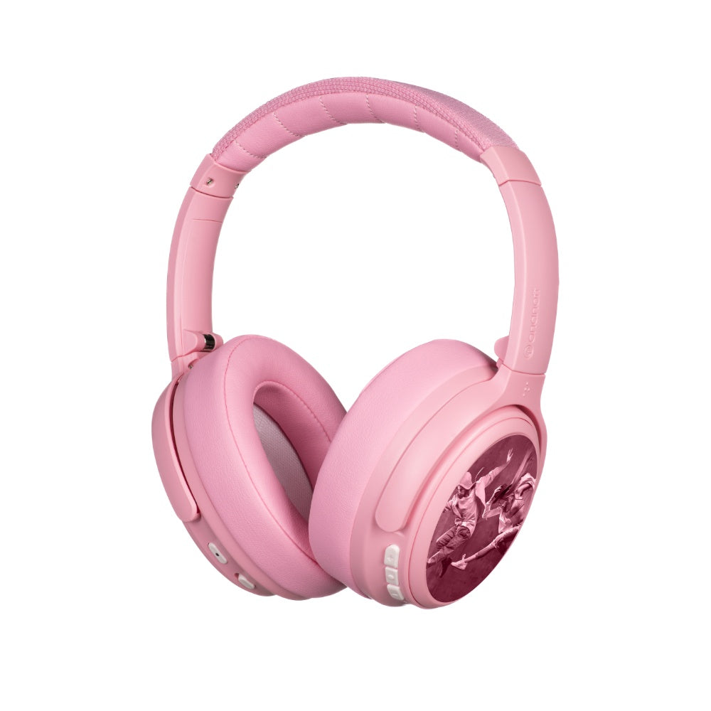 BUDDYPHONES ComosFun Active Noise Cancellation Wireless Bluetooth Headphone for Kid - Pink