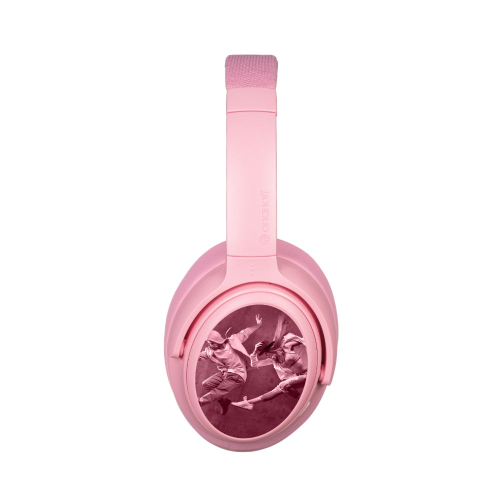 BUDDYPHONES ComosFun Active Noise Cancellation Wireless Bluetooth Headphone for Kid - Pink