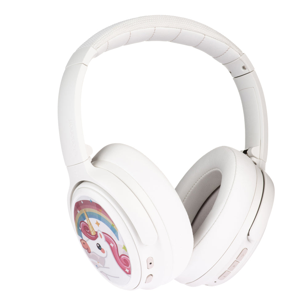 BUDDYPHONES ComosFun Active Noise Cancellation Wireless Bluetooth Headphone for Kid - White