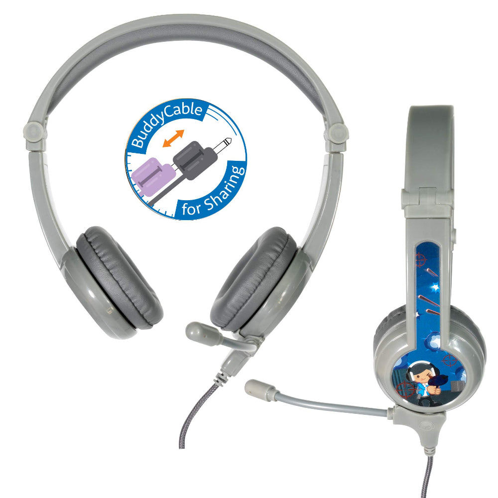 BUDDYPHONES Galaxy Gaming Headphones - Grey