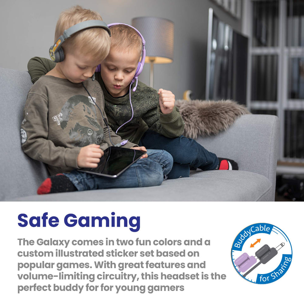 BUDDYPHONES Galaxy Gaming Headphones - Grey