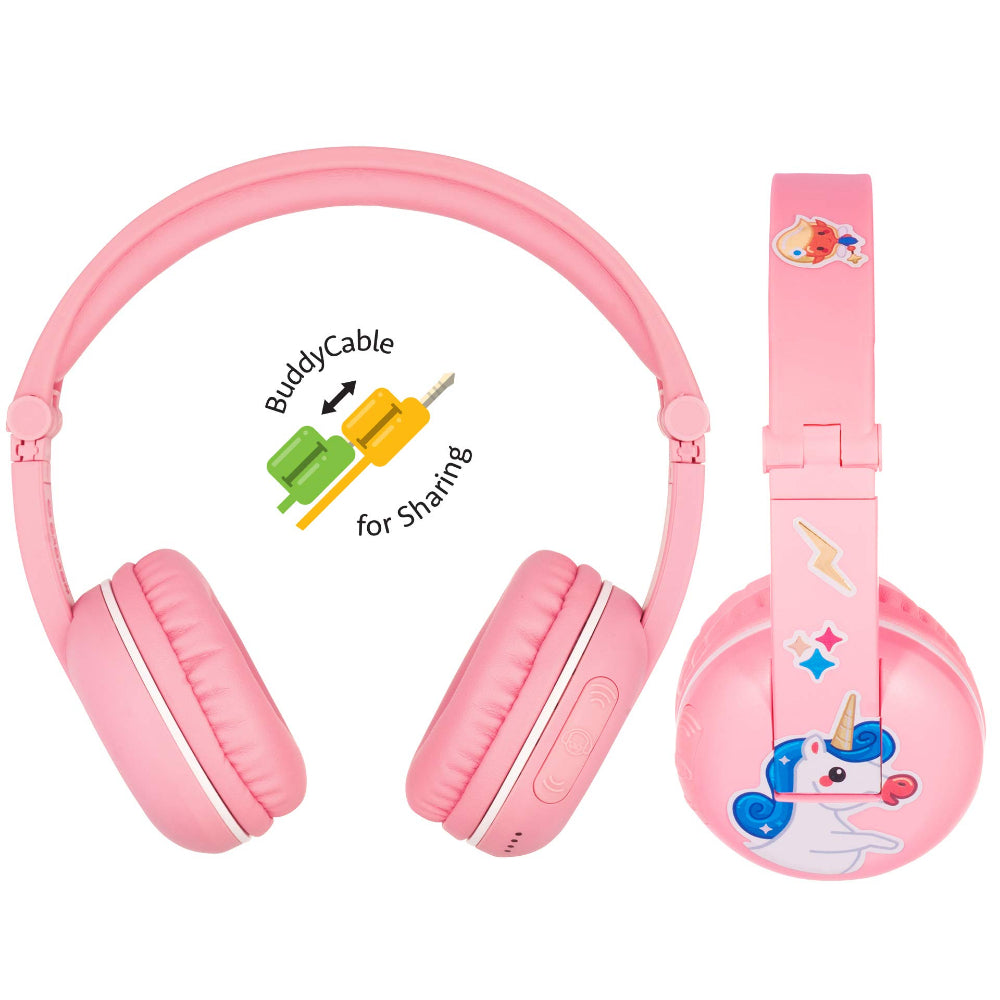 BuddyPhones - Play Wireless Bluetooth Headphones for Kids Pink