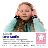 BuddyPhones - Play Wireless Bluetooth Headphones for Kids Pink