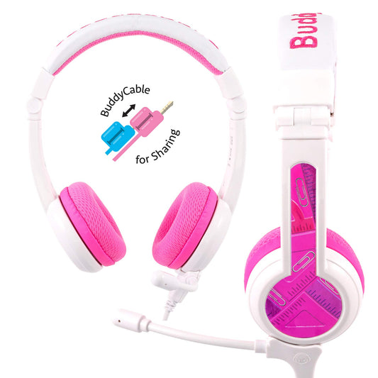 سماعات رأس BUDDYPHONES School Plus - وردي