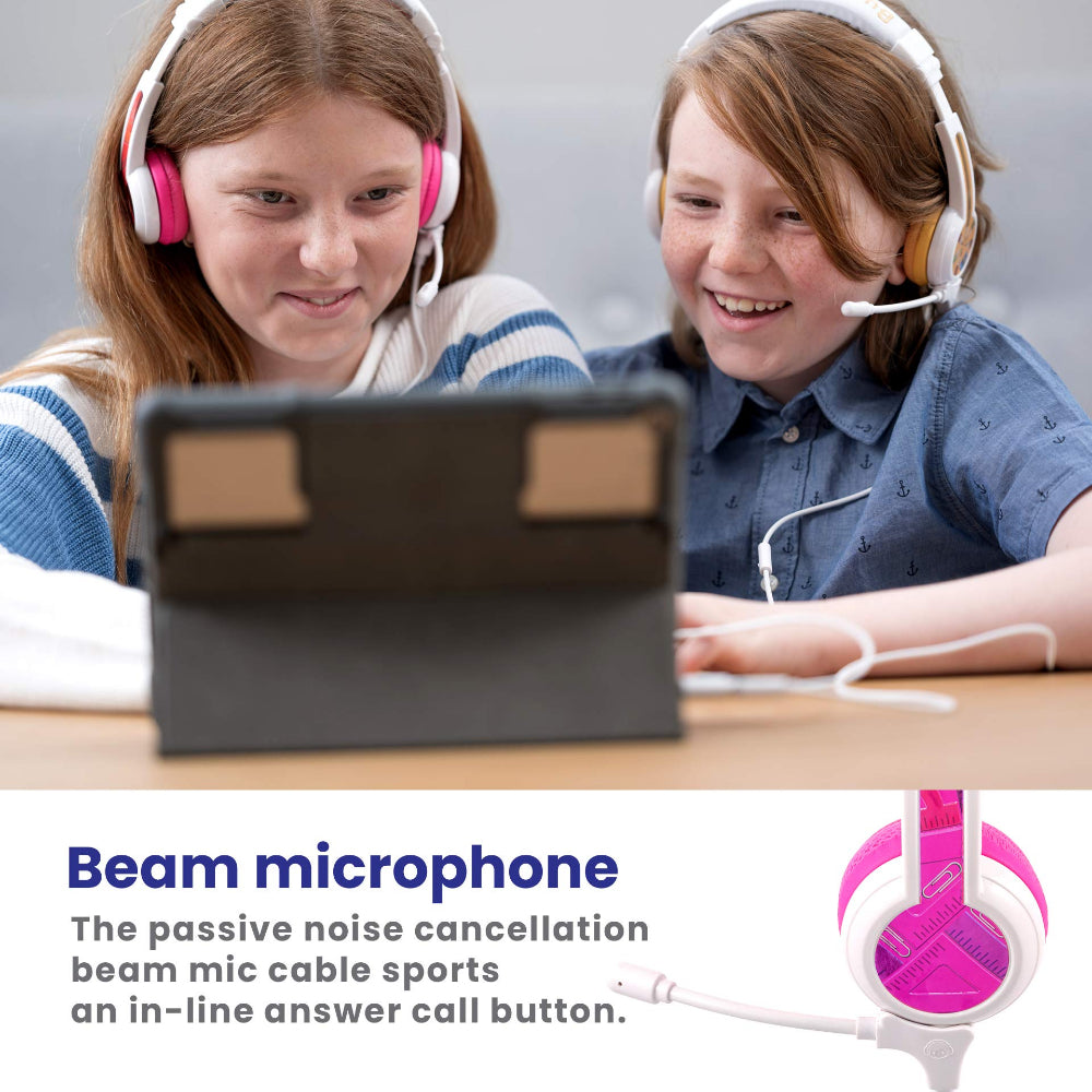 BUDDYPHONES School Plus Headphones - Pink