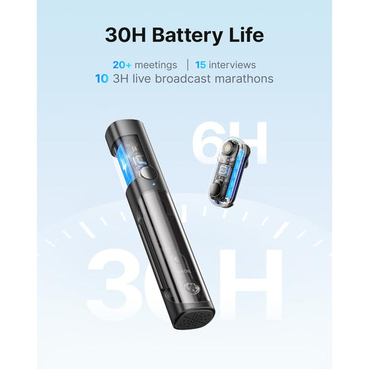 BOYA Magic Wireless Mini Microphones for iPhone/Android/PC/Camera, 4 Form-in-1 Mic, 7g Lightweight,AI Noise Reduction, 48kHz/24bit,APP Control, 328ft Range,Microphone for Recording(Stand not included)