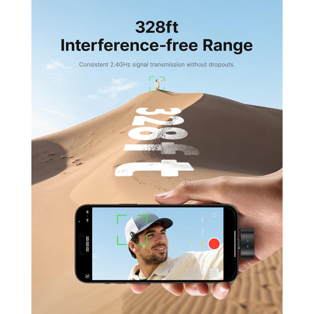 BOYA Magic Wireless Mini Microphones for iPhone/Android/PC/Camera, 4 Form-in-1 Mic, 7g Lightweight,AI Noise Reduction, 48kHz/24bit,APP Control, 328ft Range,Microphone for Recording(Stand not included)