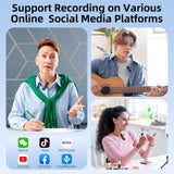 BOYA BY-V1 Wireless Lavalier Microphone System, 164ft Range, Lapel Microphone for iPhone,Andriod iPad - Cordless Omnidirectional Mini Clip-On Mic for Interview Video Podcast Vlogging YouTube