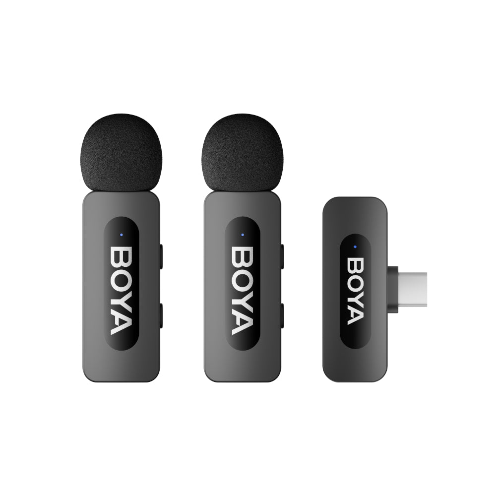 BOYA Wireless Lavalier Microphone for Android USB C Smartphone Tablet External Noise Canceling Mini Lapel Type C Microphone for iPhone 15 Clip-On Mic for Video Recording Podcast YouTube Live Streaming