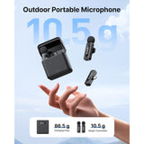 BOYA V30 Wireless Lavalier Microphone for iPhone/Android/PC/Laptop with USB-C Port, 36H Battery Life with Charging Case, Noise Canceling Clip on Lapel Microphone Wireless Mini Mic for Video Recording