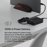 Belkin Connect 100W USB-C Core GaN Power Adapter, Fast-Charging Adapter w/ Universal USB-C Compatibility, 100W Power Delivery, 8ft Power Cable for Gaming, MacBook Pro, PC Laptops, Chromebook - Black