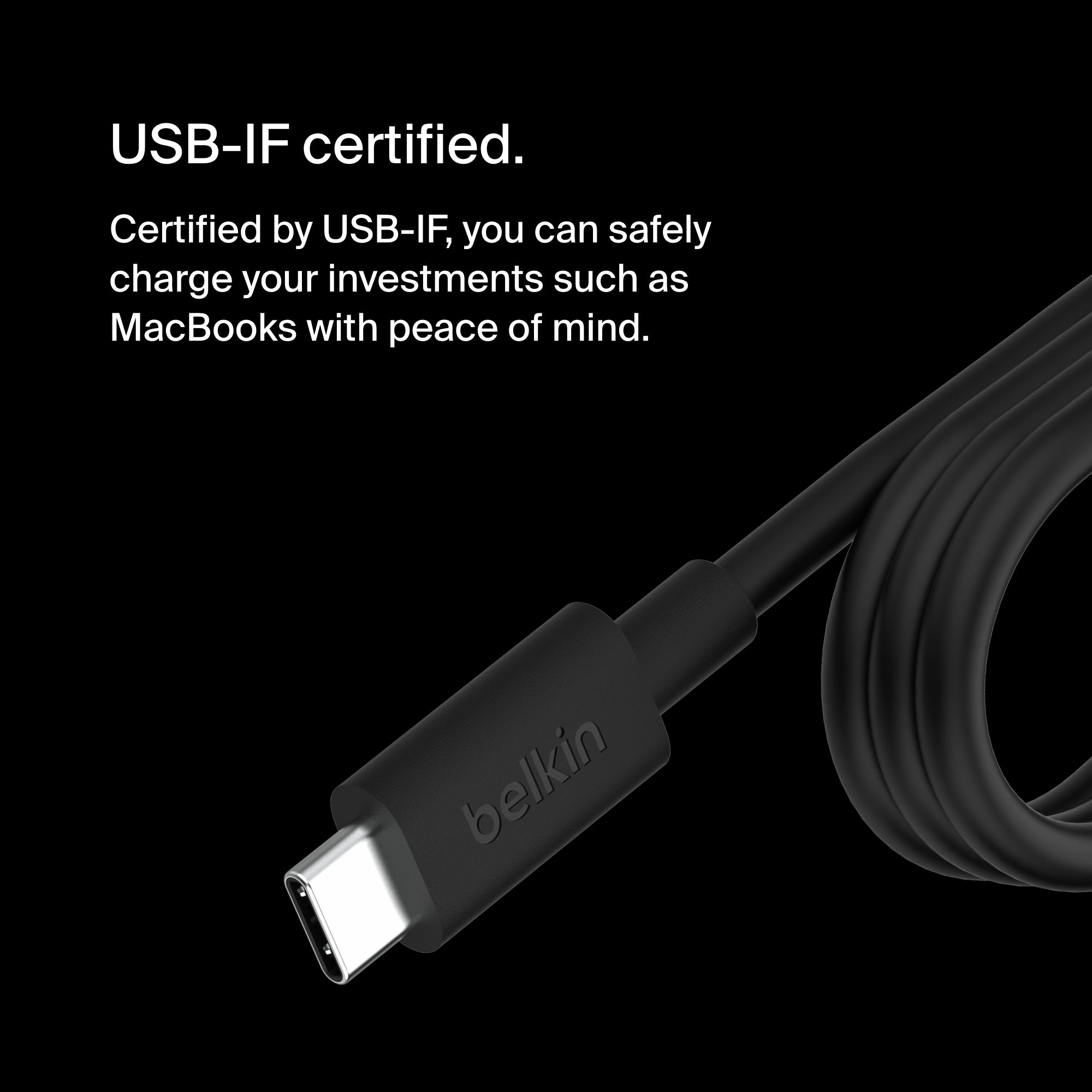 Belkin Connect 100W USB-C Core GaN Power Adapter, Fast-Charging Adapter w/ Universal USB-C Compatibility, 100W Power Delivery, 8ft Power Cable for Gaming, MacBook Pro, PC Laptops, Chromebook - Black
